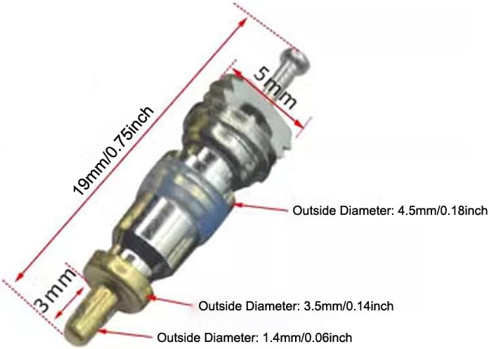 RecDec 20 Pack Valve Core Replacement Copper High Pressure R22 R32 R410A Schrader Valve Stem Cores for A/C Split Unit Air Conditioner HVAC Heat System Car Automotive Compressor Refrigerator Fridge - Image 1